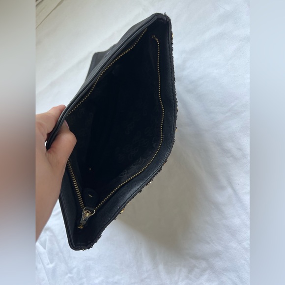 BCBGeneration Gold and Black Fold-over Clutch - Picture 3 of 5